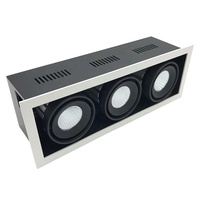 Tête de grille simple rectangulaire plafond carré encastré AR111 plafonnier LED réglable en aluminium moulé sous pression 20W
