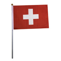 Vente en gros de drapeaux à carreaux en polyester imperméable noir et blanc drapeaux de course