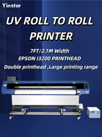 Imprimante UV hybride éco-solvant Yinstar 1,8 m rouleau à rouleau avec tête d'impression I3200 pour l'impression de bannières en vinyle et de papiers peints