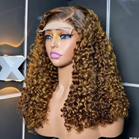 Parrucca Bob Corta Afro Ricci Crespi in Capelli Umani, Frontale in Pizzo, Capelli Vergini Vietnamiti HD Senza Colla, per Taglio e Mix, Parrucca Remy per Donne Nere