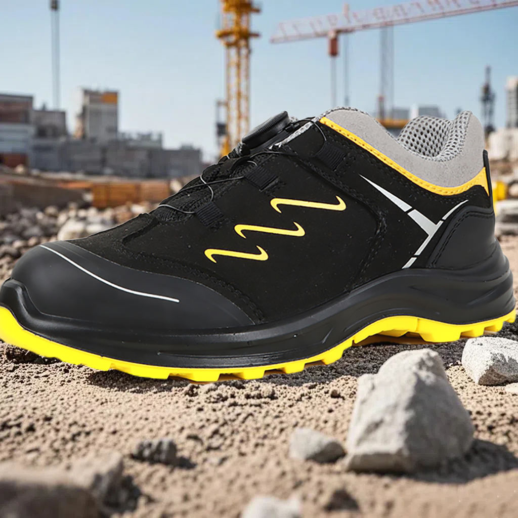 New Arrival Leather Iron Toe Cap Iron Midsole PU Injective Outsole Light Weight Safety Shoes
