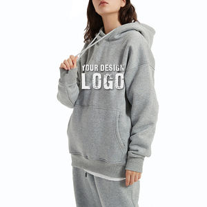 Sweat-shirt pour homme en coton lourd, style décontracté, épaules tombantes, ample, vente en gros, OEM, cordon de serrage, sweat-shirt surdimensionné pour homme - Product Image 6