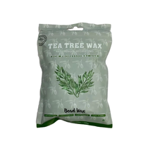 Cire dépilatoire chaude en grains 100g, parfum arbre à thé, avec logo personnalisé d'usine, bloc de cire dure 100g pour l'épilation