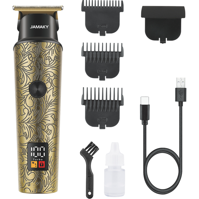JAMAKY Hot Sale OEM USB Rechargeable Wireless Electric Hair for for Men Professional Barber Cordless Trimmer LCD Household