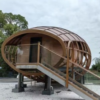 Villas de lujo con forma de pupa personalizadas, casa contenedor prefabricada de aleación de aluminio con forma de insecto para hoteles, casas prefabricadas
