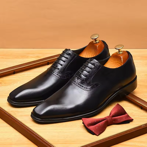 Elegant Full-Grain Leather <b>Men</b> Formal Oxford <b>Shoes</b> Lace-Up Vintage party Dress <b>Shoes</b> Anti Slip Casual Walking Style <b>Men's</b> <b>shoes</b> - Product Image 4