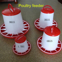 Mangeoire automatique pour volailles de qualité supérieure, en plastique durable, avec poignée de suspension pour kits de poulaillers de ferme et de jardin
