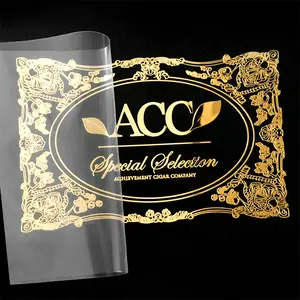 custom 3d print metal transfer sticker luxury gold silver foil embossed logo for bags box bottle cup or other else