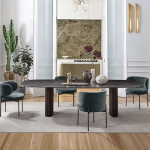 Thiết Kế Hiện Đại Tùy Chỉnh Kích Thước Ván Ép Top Sồi Đỏ Cơ Sở Bàn Ăn Ghế Ăn Đặt Cho Phòng Ăn - Product Image 3