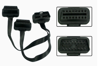 Cable de Extensión Divisor OBD2 de 0.3m, 1 a 2 en Y, Macho de Tres Puertos a Hembra para Diagnóstico