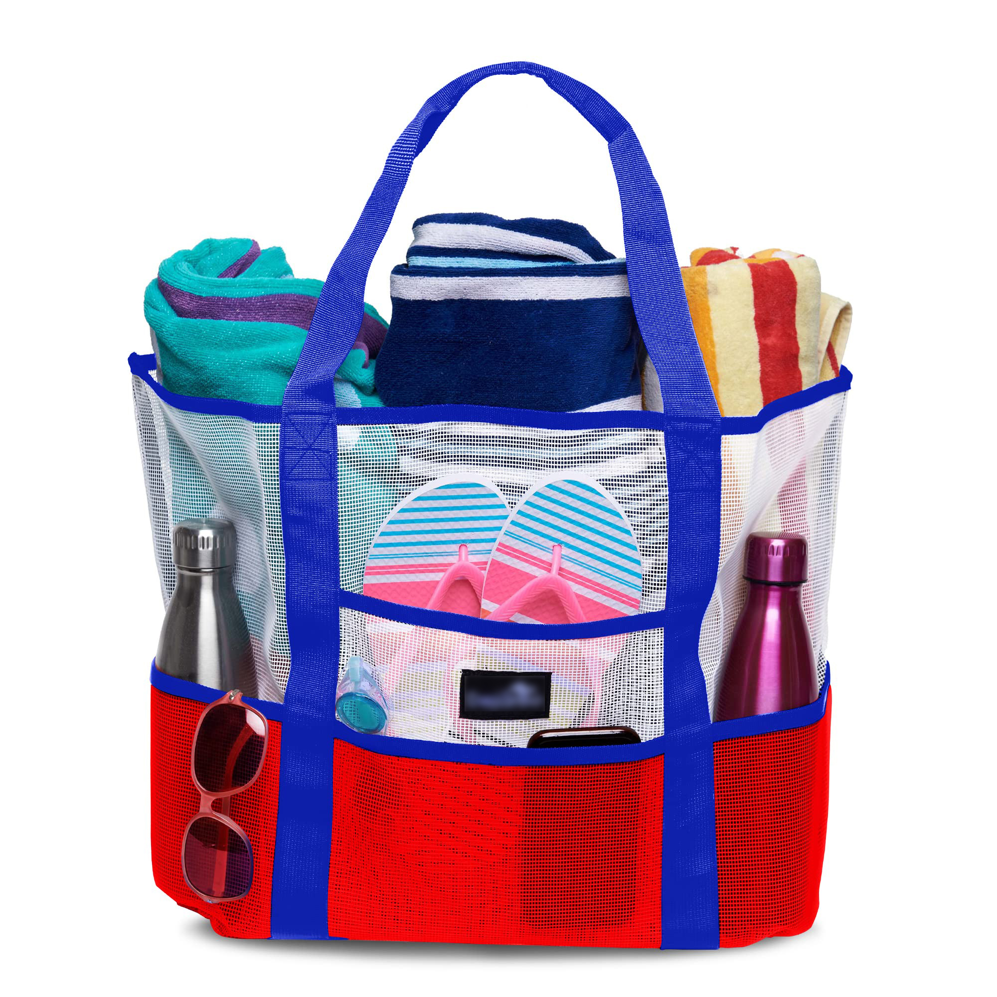 Red and White With Blue Handles