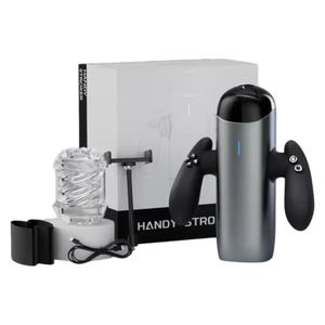 Masturbateur masculin portable avec fonction de poussée automatique et support pour téléphone portable - Product Image 1