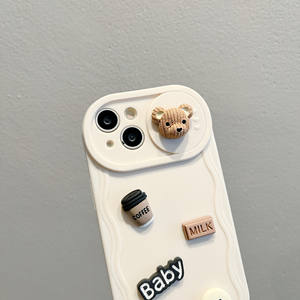 Coque de téléphone pour Apple 16 Pro Max, motif ours café, coque de téléphone pour <span class=keywords><strong>iPhone</strong></span> 15 14 13 Plus, protection intégrale anti-chute - Product Image 4