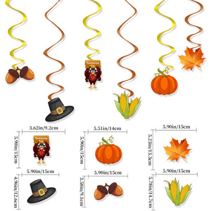 Decoraciones <span class=keywords><strong>para</strong></span> la Fiesta <span class=keywords><strong>de</strong></span> Acción <span class=keywords><strong>de</strong></span> <span class=keywords><strong>Gracias</strong></span> <span class=keywords><strong>para</strong></span> Niños, Banderines Flotantes, Guirnaldas, Bolas <span class=keywords><strong>de</strong></span> Panal <span class=keywords><strong>de</strong></span> Calabaza, Adornos Colgantes - Product Image 2