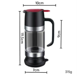Distributeur de miel en verre durable de 300 ml avec poignée, pot à miel transparent anti-goutte, bouteille de miel anti-fuite à pression pour pain - Product Image 4