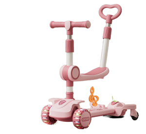 Nouveau <span class=keywords><strong>mini</strong></span> scooter 3-en-1 pour enfants, tricycle pliable en plastique avec trois roues en PU pour les enfants de 6 à 8 ans - Product Image 3