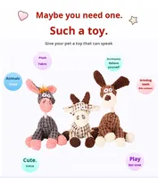 Jouet pour chien en peluche en forme d'âne, résistant aux morsures et pour le nettoyage des dents, jouet en peluche avec son BB