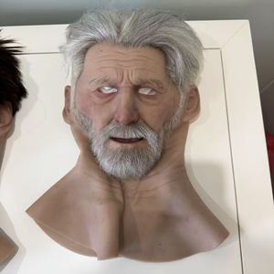 Masque de vieil homme en silicone pour Halloween, cosplay, mascarade, événement de travestissement, masque de personnage d'Halloween - Product Image 2