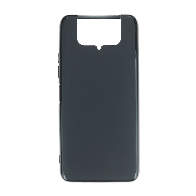 Manufacturer Blank Matte Soft Frosted TPU Shockproof Black Mobile Phone Case with Holster for Zenfone 8 Flip/ZS672KS