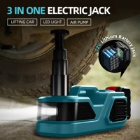 Kit de Gato Hidráulico Eléctrico NOVUS NCJ005 de 5 Toneladas 12V/24V con Llave de Impacto de 180W y Bomba Infladora de Neumáticos para SUV/MPV/Camión