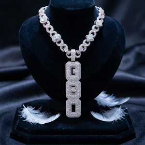 Pendentif Lettre G Iced Out en Argent avec Diamant Moissanite, Bijou de Mode Hip Hop de Luxe pour Fêtes et Événements, Personnalisation Initiale Premium - Product Image 4