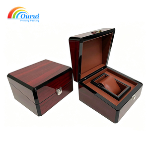 กล่องนาฬิกาไม้พรีเมียมเคลือบเงาพร้อมตัวล็อคโลหะเพื่อการนำเสนอที่หรูหรา - Product Image 5