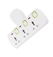 13A 250V 3250W 4 Gang 3 Stopkontak Tahan Api Tembaga Adaptor Steker Universal dengan SDK