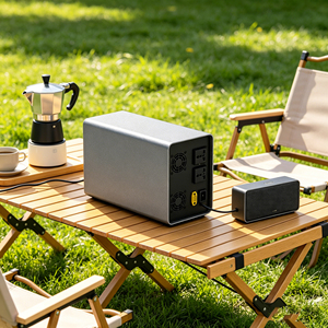 Station d'alimentation portable tout-en-un OEM ODM 500W 1000W pour camping, voiture et secours, avec recharge solaire sans fil - Product Image 4