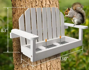 Boîte d'alimentation en bois de Chipmunk personnalisée, mangeoire carbonisée pour maison d'écureuil pour l'extérieur - Product Image 6