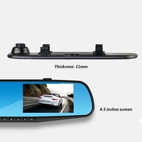 Junsun — caméra de tableau de bord HD 4.3 p, double objectif, écran 1080 pouces, enregistreur de conduite avant et arrière, DVR, pour voiture, nouveau produit