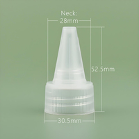 Tapa de rosca de plástico transparente con punta afilada 20/410 24/410 28/410 para botellas de tinta, líquidos y gel para el cabello, suministro de fábrica