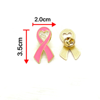 Accessoires de badge en alliage rose doré, Médaille de promotion de la lutte contre le SIDA, Médaille ruban rouge