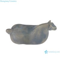 RZLN11-A-S Sculpture de cheval en céramique antique faite à la main Art déco Sculpture de cheval amusante et mignonne Décoration de chambre à coucher Décoration de la maison Statuette de cheval gras