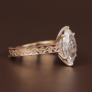 Anillo de Compromiso Atemporal para Mujer en Plata, Oro de 10K, Oro de 14K, Oro de 18K con Diamante Cultivado en Laboratorio de 2.3 Quilates, Joyería Fina para Novia - Product Image 3