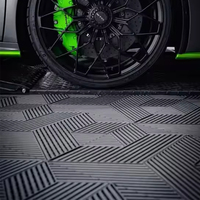 Dalles de sol en plastique emboîtables de haute qualité pour garage, dalles de sol grillagées pour lavage de voitures, dalles de sol en plastique pour garage