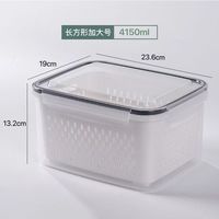 Boîte de Rangement de Réfrigérateur de Cuisine, Organiseur de Frigo, Conteneurs à Légumes et Fruits Frais, Panier de Drainage, Organisateur de Garde-Manger