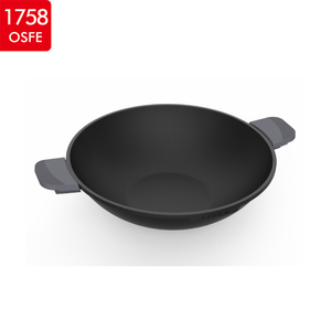 Haute Qualité Antiadhésive 38Cm Moulage sous pression En Aluminium Ustensiles De Cuisine <span class=keywords><strong>Grand</strong></span> <span class=keywords><strong>Wok</strong></span> Avec Couvercle - Product Image 4