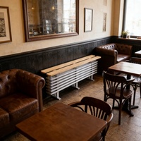 Nouveau radiateur mural en acier doux en forme de banc, à colonne, pour chauffage de l'eau, économe en énergie, pour extérieur, hôpitaux, écoles, salles à manger
