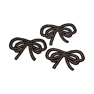 한 귀 표범 반짝이 자수 철 패치 서양 야생 카우걸 핑크 부츠 태그 Howdy 패치 모자에 자수 로프 활 - Product Image 3