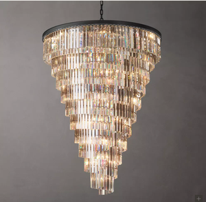 Lustres en cristal de luxe modernes, best-sellers américains, pour hall d'entrée, escalier, salle à manger, salon, <span class=keywords><strong>lustre</strong></span> en hélice 48 - Product Image 2