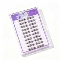 Extensions de cils en bande complète 0,05 mm en gros, auto-adhésives, imperméables, en grappe, en cheveux synthétiques, faux cils