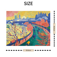 Reproduction de niveau muséale du Pont Charing Cross d'André Derain, impression abstraite de paysage sur toile, 300 dpi, respectueuse de l'environnement