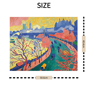 ภาพพิมพ์ลายเส้นนามธรรมสะพานชาริงครอสของอังเดร เดอเรน ระดับคอลเลกชันพิพิธภัณฑ์ ผลิตจากผ้าใบกันรังสียูวี เป็นมิตรต่อสิ่งแวดล้อม - Product Image 2