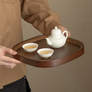 Cao cấp Trung Quốc phong cách vuông tre Khay lưu trữ cho hộ gia đình cốc nước đa chức năng Bánh Mì Bánh trà đánh bóng dùng một lần - Product Image 4