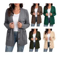 Cardigans tricotés en laine de haute qualité pull long pour femmes pull cardigans long personnalisé pour femmes