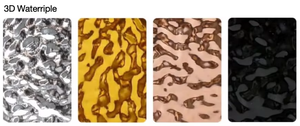 Panel de Pared de Bambú Laminado con Textura de Ondas Grandes Plateadas, Coextruido con Carbón Vegetal, 8 mm de Grosor, para Paredes y Techos de Recepción - Product Image 2