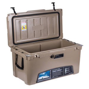 Nevera portátil Kuer Cooler Box de 70 cuartos, rotomoldeada, aislada, para exteriores, camping, picnic, almacenamiento, con ruedas y cesta. - Product Image 3