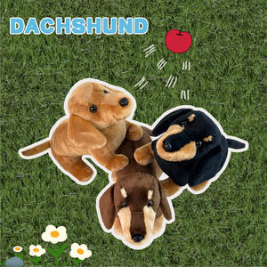 Lucu untuk putri mainan mewah 3 warna Kawaii anjing boneka hewan Super lembut bordir selimut untuk bayi anak-anak 11-30cm - Product Image 3