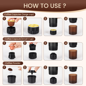 Machine à café portable électrique multi-couleurs 80 ml, mini cafetière de voyage et de camping - Product Image 4