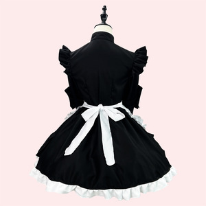 Maid Costume Black Polyester Cosplay Outfit For Anime Role Play Fall 2022 - Product Image 3